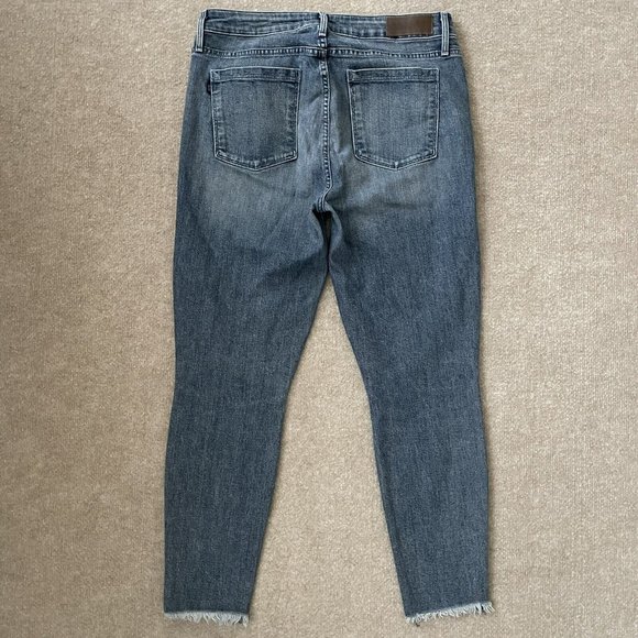 Parker Smith Jeans Womens 30 Skinny Ankle Crop Stretch Raw Hem Denim Pants - Picture 10 of 12